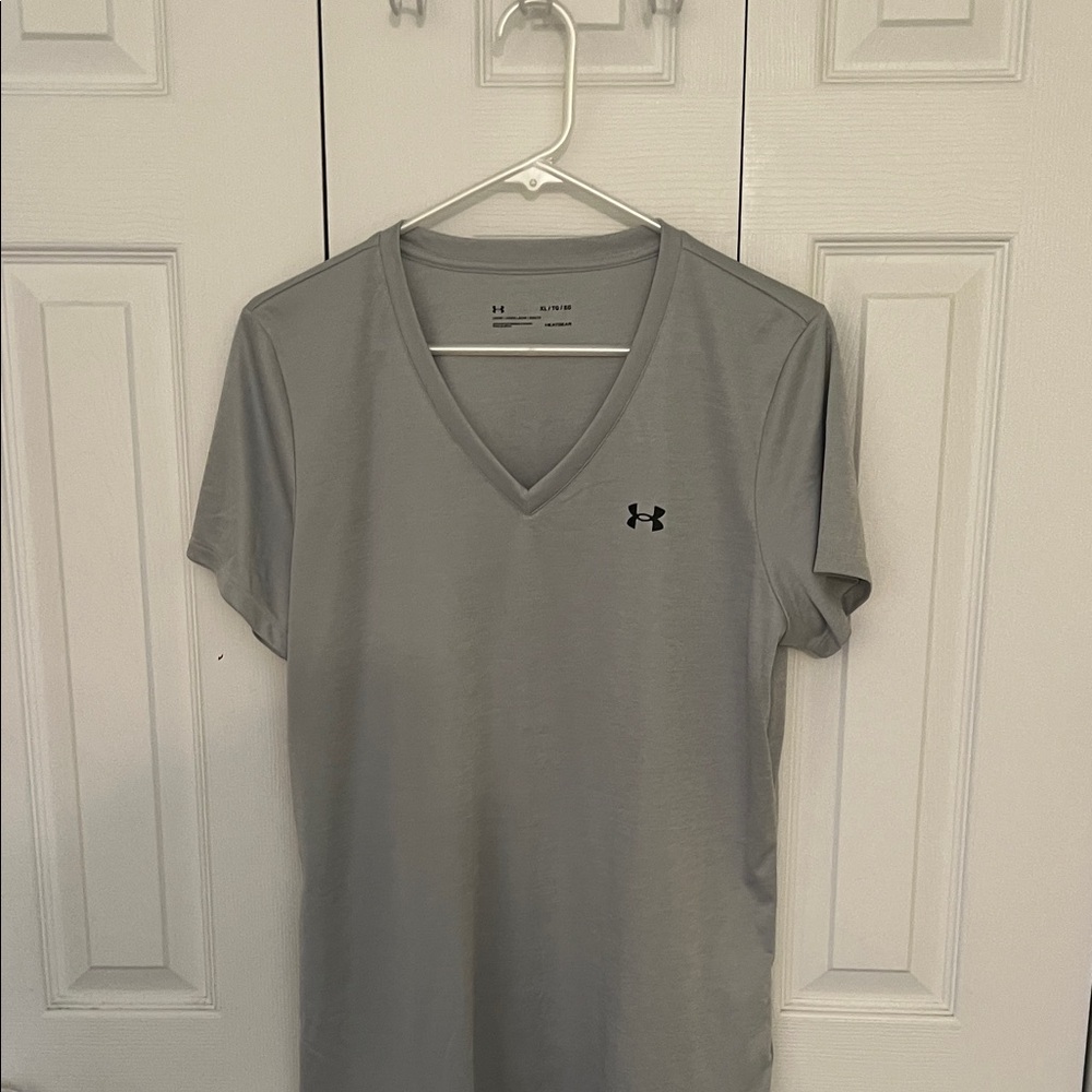 Under Armour Light Gray V-Neck Tee